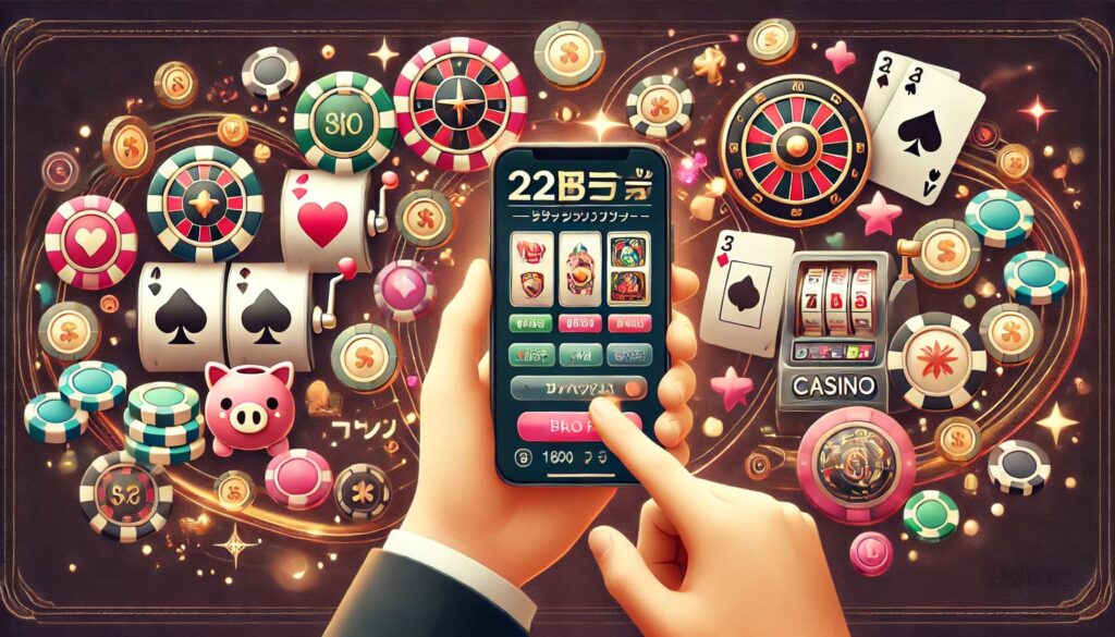 22betオンラインカジノでのモバイルゲーム